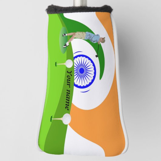 Indische golfer golfheadcover (Draai 90)