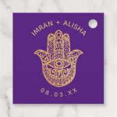 Indische goudhamsa Henna Enveloppe Seal Bedankjes Labels (Achterkant)