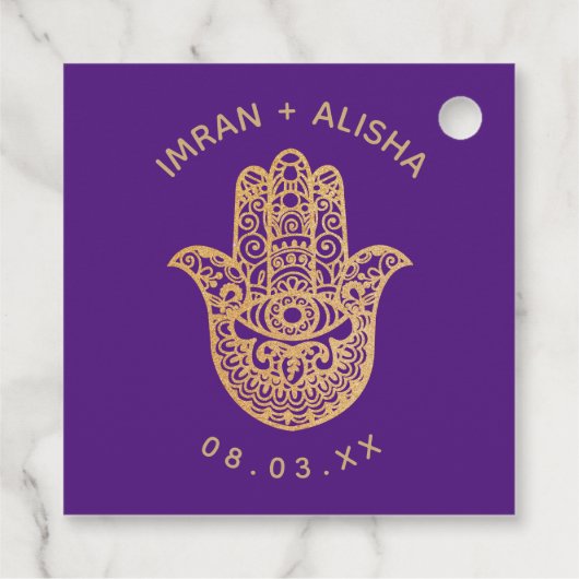 Indische goudhamsa Henna Enveloppe Seal Bedankjes Labels (Achterkant)