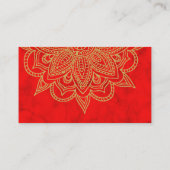 Indische goudkleurige bruinbruidjes visitekaartje (Achterkant)