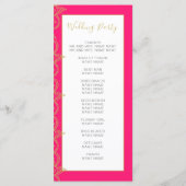 Indische goudkleurige gouden kleurenweddenschap programmakaart (Achterkant)