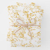 Indische goudlef inpakpapier vel (In situ)