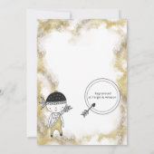 Indische grafische Waterverf boys Birthday Uitnodi Save The Date (Achterkant)