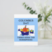 Indische grap COLUMBUS-dag Briefkaart (Staand voorkant)