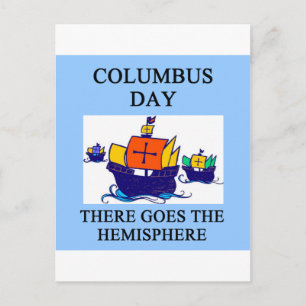 Indische grap COLUMBUS-dag Briefkaart
