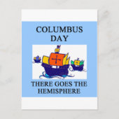 Indische grap COLUMBUS-dag Briefkaart (Voorkant)