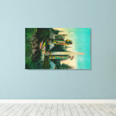 Indische Graven en Totems in de deelstaat Alaska Canvas Afdruk (Insitu (Houten vloer))