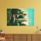 Indische Graven en Totems in de deelstaat Alaska Canvas Afdruk (Insitu (Woonkamer))