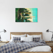 Indische Graven en Totems in de deelstaat Alaska Canvas Afdruk (Insitu (Slaapkamer))