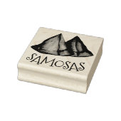 Indische groenten en fruit die Samosas koken Rubberstempel (Stempel)