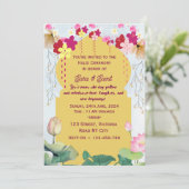 Indische Haldi Ceremonie Uitnodigingen (Staand voorkant)