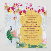 Indische Haldi Ceremonie Uitnodigingen (Voorkant / Achterkant)