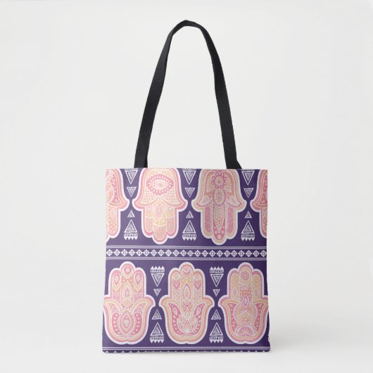  Indische handhamassymbool naadloze pa Tote Bag (Voorkant)