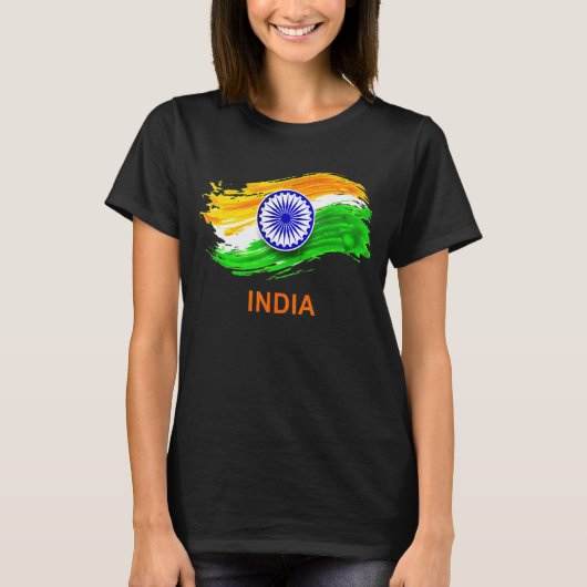 Indische harat Waving Flag T-shirt (Voorkant)