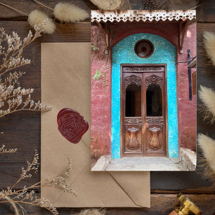 Indische Haveli-deur Briefkaart