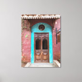 Indische Haveli-deur Canvas Afdruk (Voorkant)