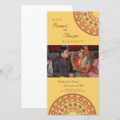 Indische henna bruiloft dank u fotokaart bedankkaart (Voorkant / Achterkant)