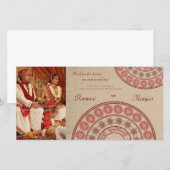 Indische henna bruiloft dank u fotokaart bedankkaart (Voorkant / Achterkant)