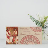 Indische henna bruiloft dank u fotokaart bedankkaart (Staand voorkant)
