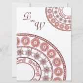 Indische Henna Mehendi Wedding Uitnodiging (Voorkant)