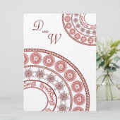 Indische Henna Mehendi Wedding Uitnodiging (Staand voorkant)