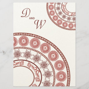 Indische Henna Mehendi Wedding Uitnodiging