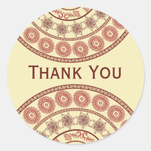 Indische Henna Mehndi Wedding Oval Sticker