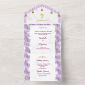 Indische Hindoe Ganesha levendig aquarel All In One Uitnodiging (Binnen)