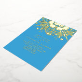 Indische hindoe Hand Drawn Wedding geperst Folie Uitnodiging (Gedraaid)