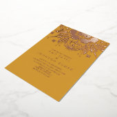 Indische hindoe Hand Drawn Wedding geperst Folie Uitnodiging (Gedraaid)