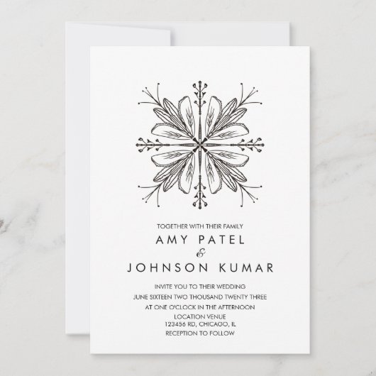 Indische hindoe-handtekeningen kaart (Voorkant)