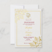 Indische hindu bruiloft Ganesha-uitnodiging Kaart (Voorkant)