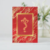 Indische hindu bruiloft Ganesha-uitnodiging Kaart (Staand voorkant)