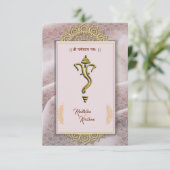 Indische hindu bruiloft Ganesha-uitnodiging Kaart (Staand voorkant)