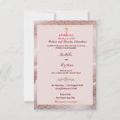 Indische hindu bruiloft Ganesha-uitnodiging Kaart (Achterkant)