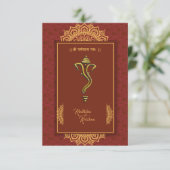 Indische hindu bruiloft Ganesha-uitnodiging Kaart (Staand voorkant)