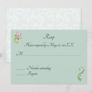 Indische hindu Peacock Wedding RSVP Kaart