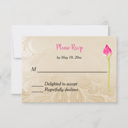 Indische hindu Wedding Invitation RSVP (Voorkant)