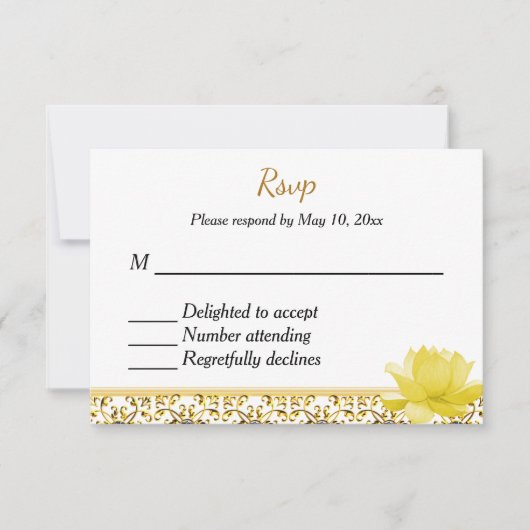 Indische hindu Wedding Invitation RSVP (Voorkant)