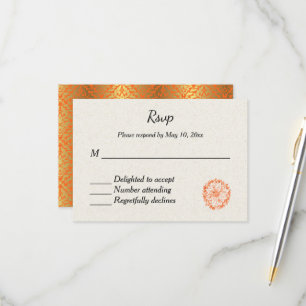 Indische hindu Wedding Invitation RSVP