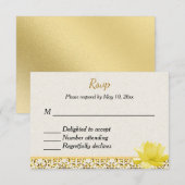 Indische hindu Wedding Invitation RSVP (Voorkant / Achterkant)