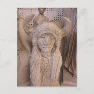 Indische hoofdsculptuur briefkaart