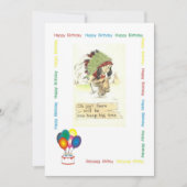 Indische hoofdstad Birthday Kaart (Voorkant)