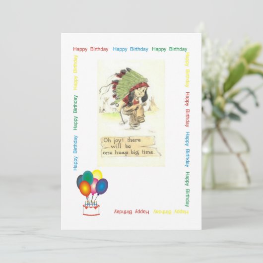 Indische hoofdstad Birthday Kaart (Staand voorkant)