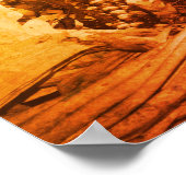 Indische hoorn in het vrouwenmandje Sepia Poster (Hoek)