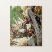 Indische hoorn in het wicker Basket herfst Legpuzzel (Verticaal)