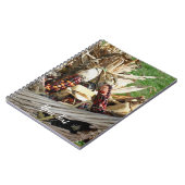 Indische hoorn in het wicker Basket herfst Notitieboek (Linkerzijde)