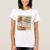  Indische hores strand scene T-shirt (Voorkant)