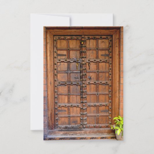 Indische houten deur (Voorkant)