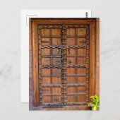 Indische houten deur briefkaart (Voorkant / Achterkant)